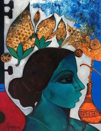 Abrar Ahmed, 12 x 16 Inch, Oil on Canvas, Figurative Painting, AC-AA-612 Abrar Ahmed, 12 x 16 Inch, Oil on Canvas, Figurative Painting, AC-AA-612